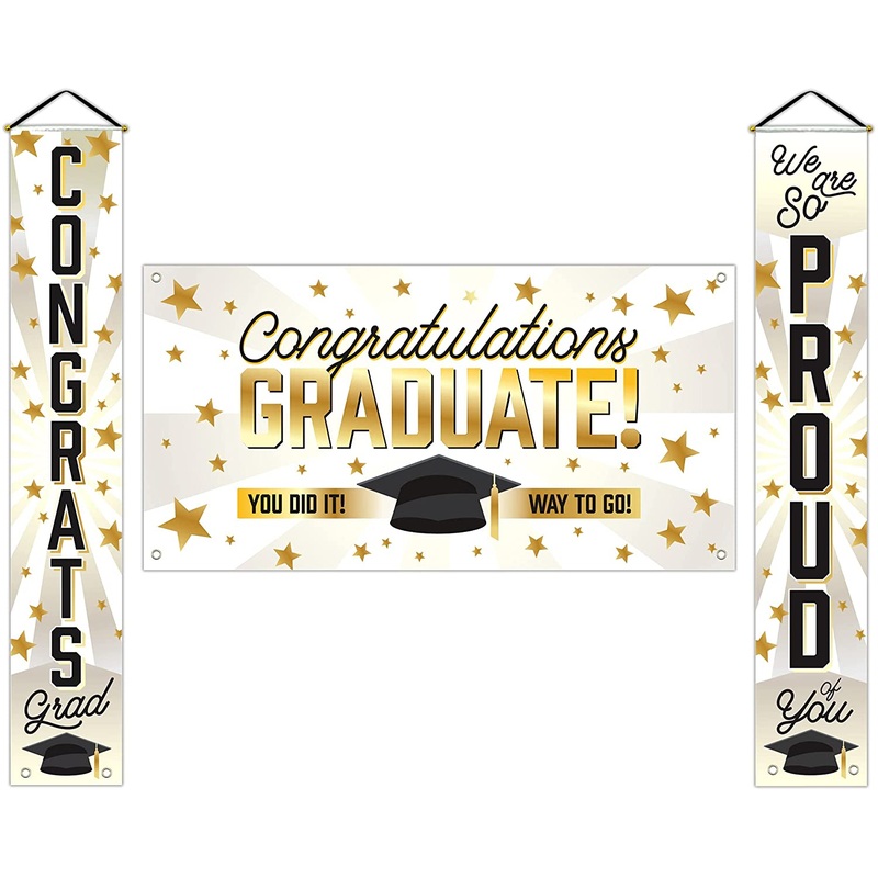 Large Fabric Banner + Hanging Banner (White)