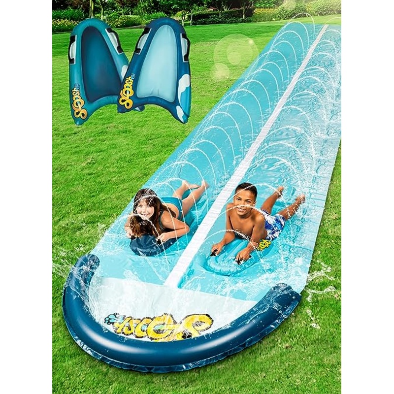 SLOOSH - 2 Person Deluxe Water Slide with 2 Race Boards