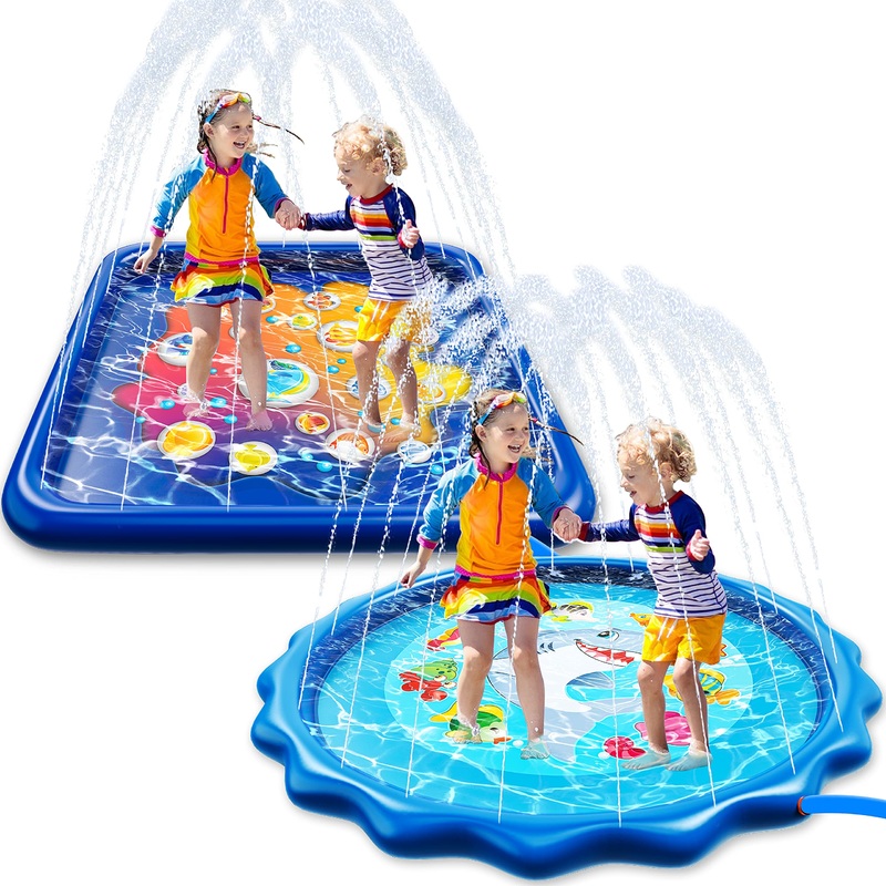 SLOOSH - Four-sided and Round Inflatable Sprinkler Mat, 68in
