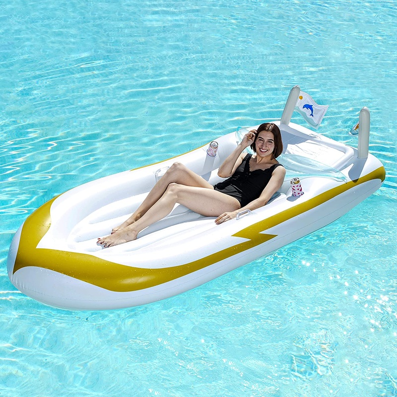 SLOOSH - Inflatable Boat Pool Float with Cooler