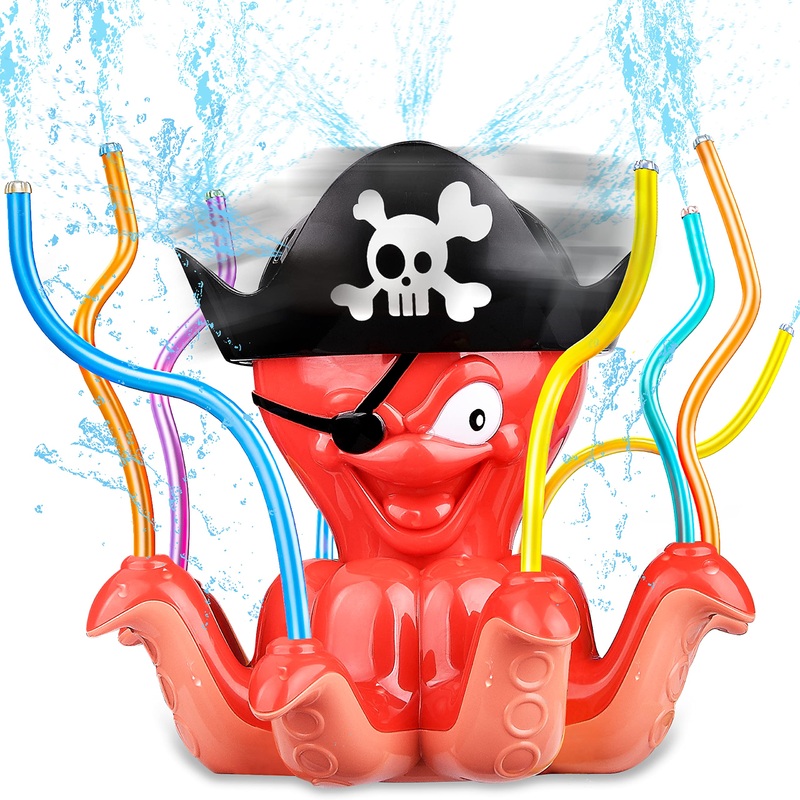 Sloosh Pirate Octopus Jiggle Tube Sprinkler