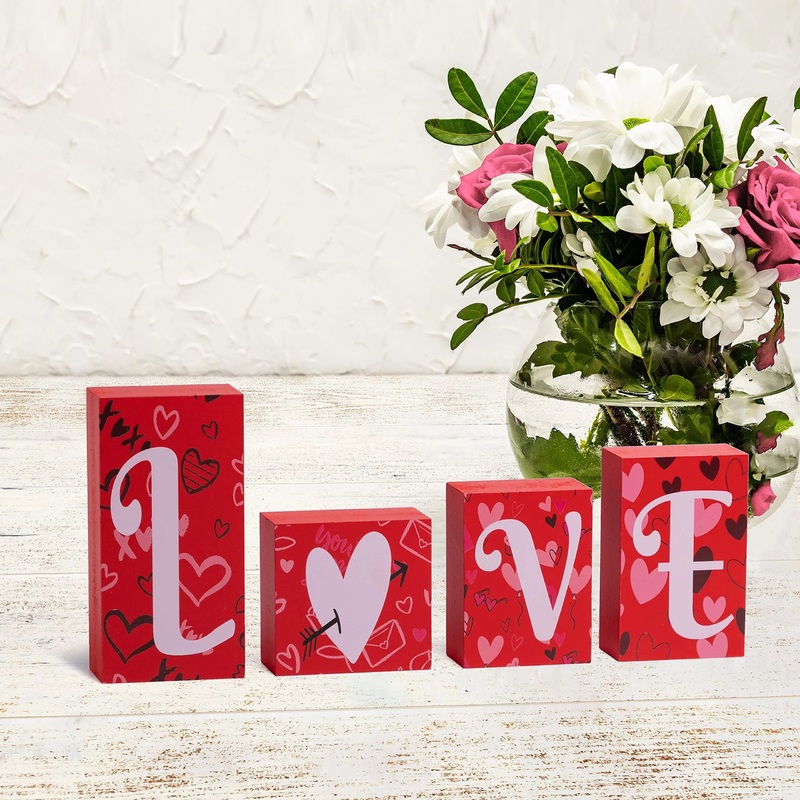 Wooden Blocks Love Signs