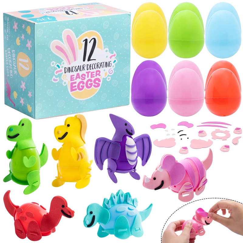12Pcs Easter Dinosaur Deformation Eggs