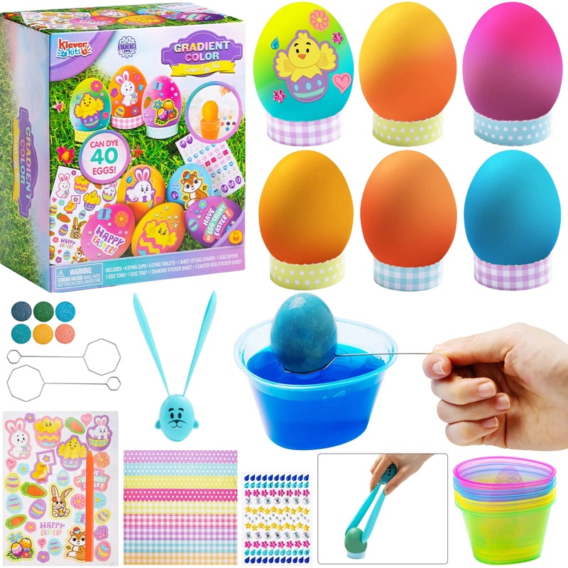 20Pcs DIY Gradient Color Easter Egg Decorating Kit