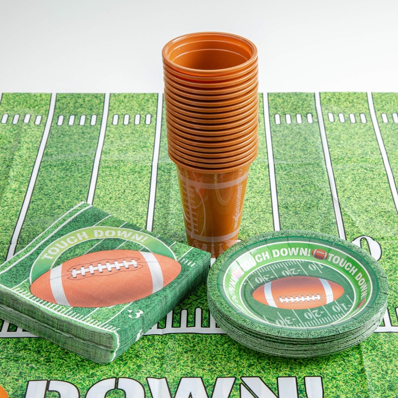 Football Themed Party Supplies, 18 Serves