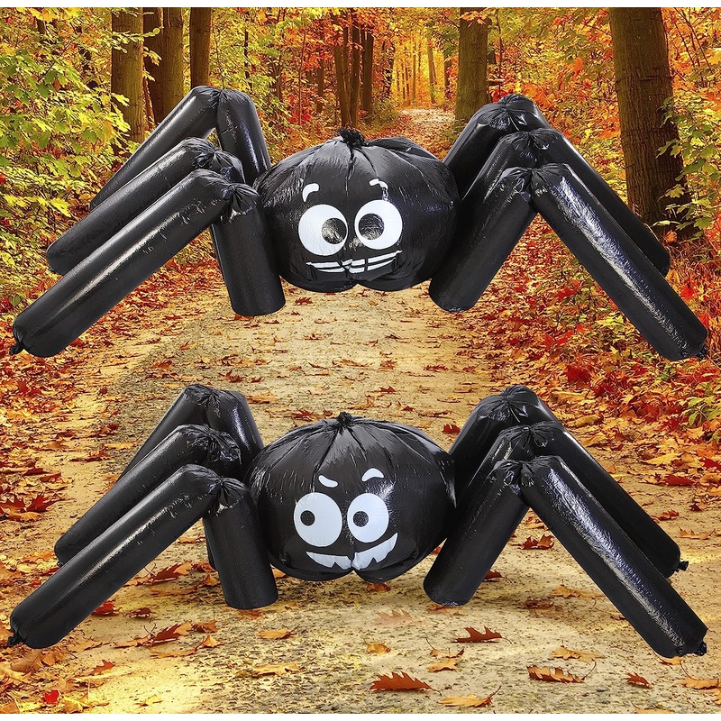 Halloween Spider Jumbo Lawn Decoration, 2 Pcs