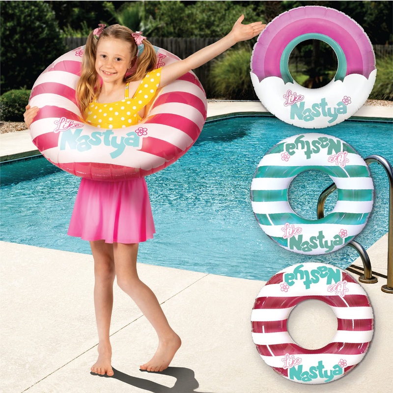 SLOOSH - Like Nastya Striped Pool Float, 3 Pack