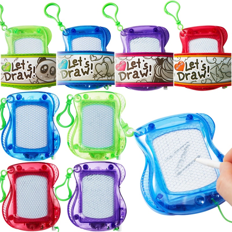 12Pcs Valentines Day Mini Magnetic Drawing Boards with Heart Boxes
