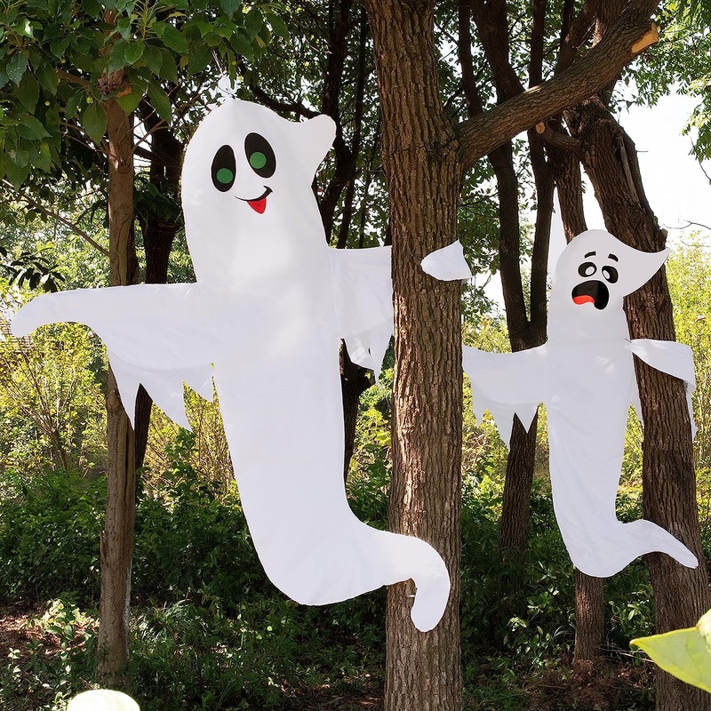 2 Pack 53in Halloween Tree Wrap Ghost Decoration