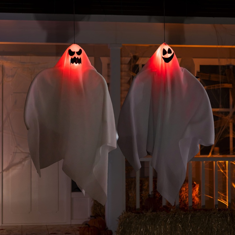 2 Pack Light-up Halloween Hanging Ghost