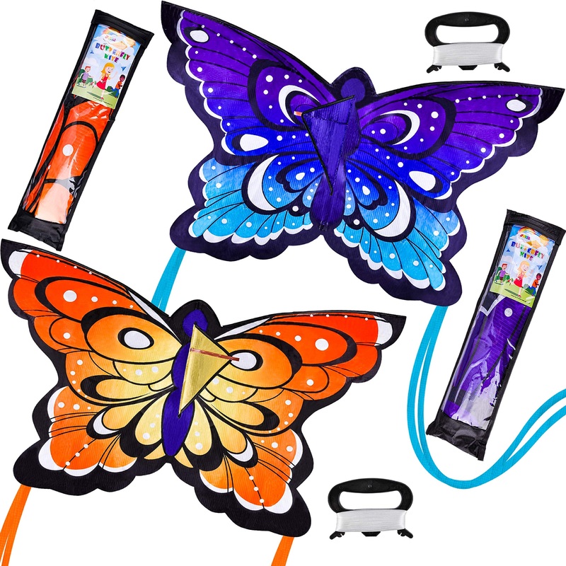 2 Packs Butterfly Kite Yellow and Blue