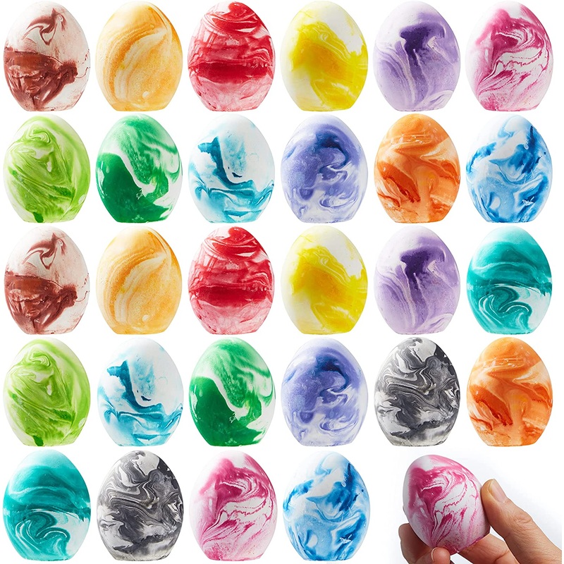 28Pcs Easter Sidewalk Chalk Eggs Set