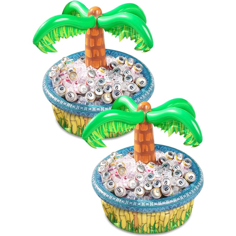 2Pcs Inflatable Palm Tree Cooler, 28in