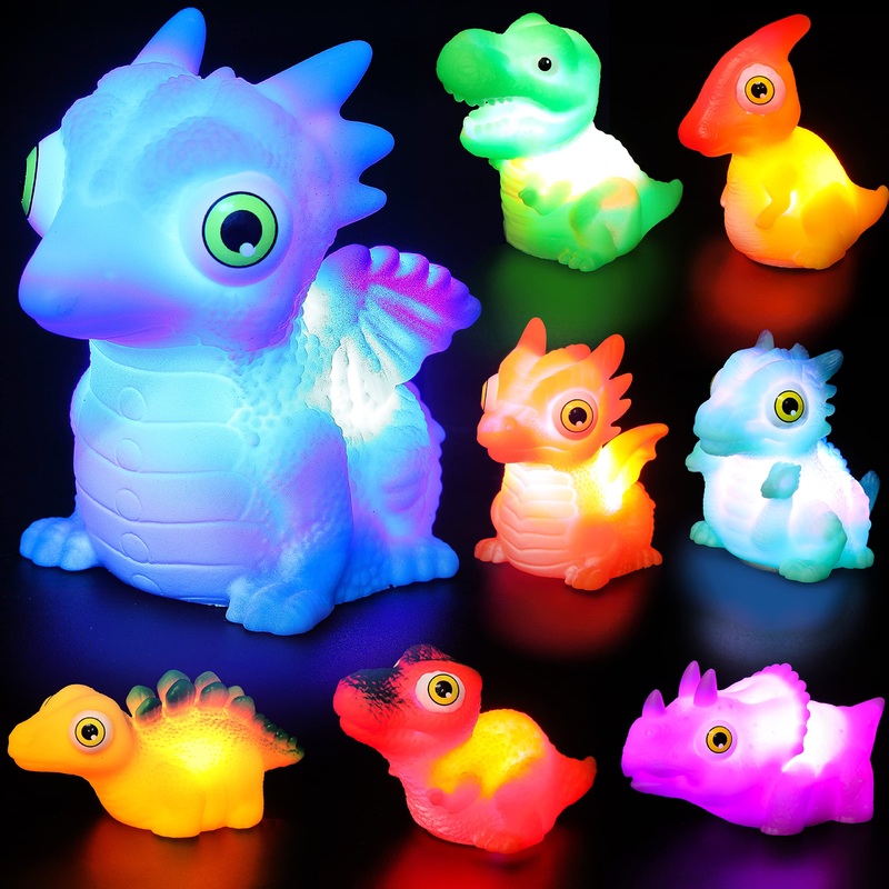 8 Packs Light-Up Bath Toys
