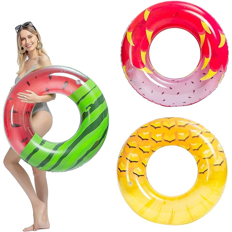 SLOOSH -  Fruits with Peel Pool Floats, 3 Pcs