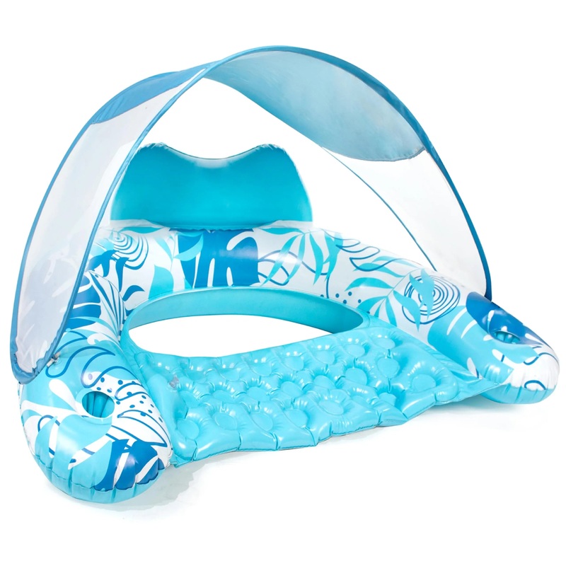 XL Pool Floats with Canopy Adult for Pool Party Summer Water Fun