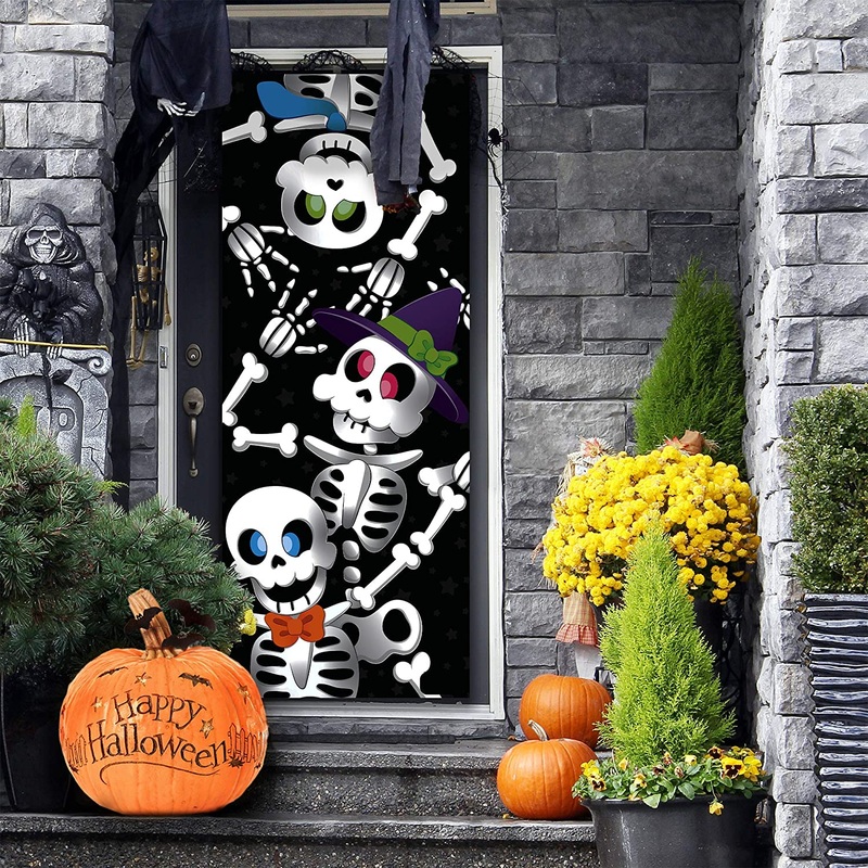 3 Piece 3d Design Cute Skeleton Door Cover