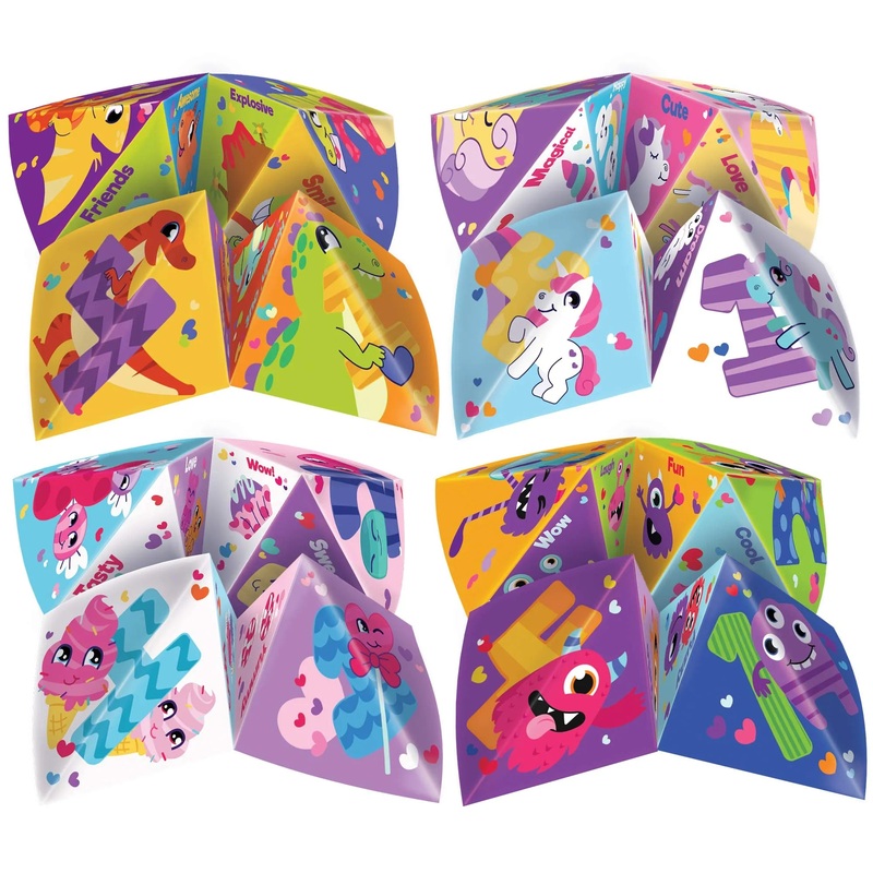 56Pcs Valentines Day Cootie Catcher Cards