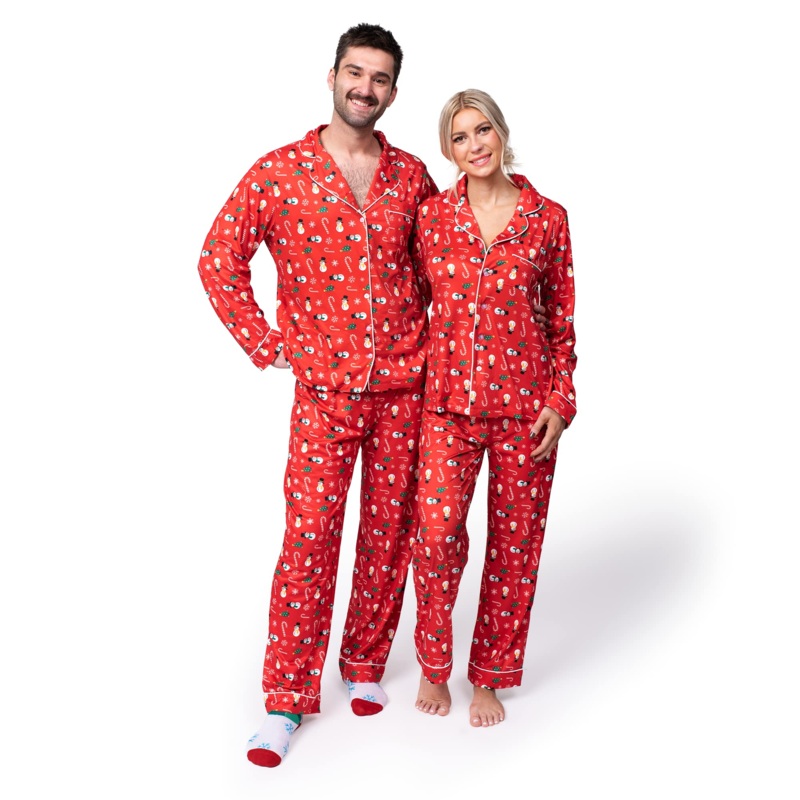 Family Christmas Red Suit Pajamas Women