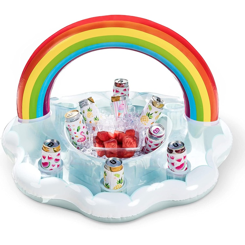 SLOOSH - Rainbow Cloud Drink Holder Float