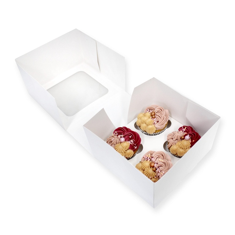 4 Cavity Cupcake Box With Insert 7x7x4 mm 1 pcs
