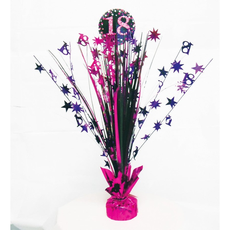 Pink 18th B'DAY Centrepiece Decoration