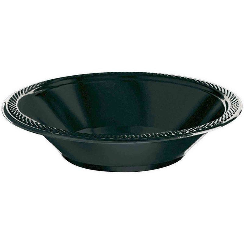 Premium Plastic Bowls 355ml 20 Pack - Jet Black