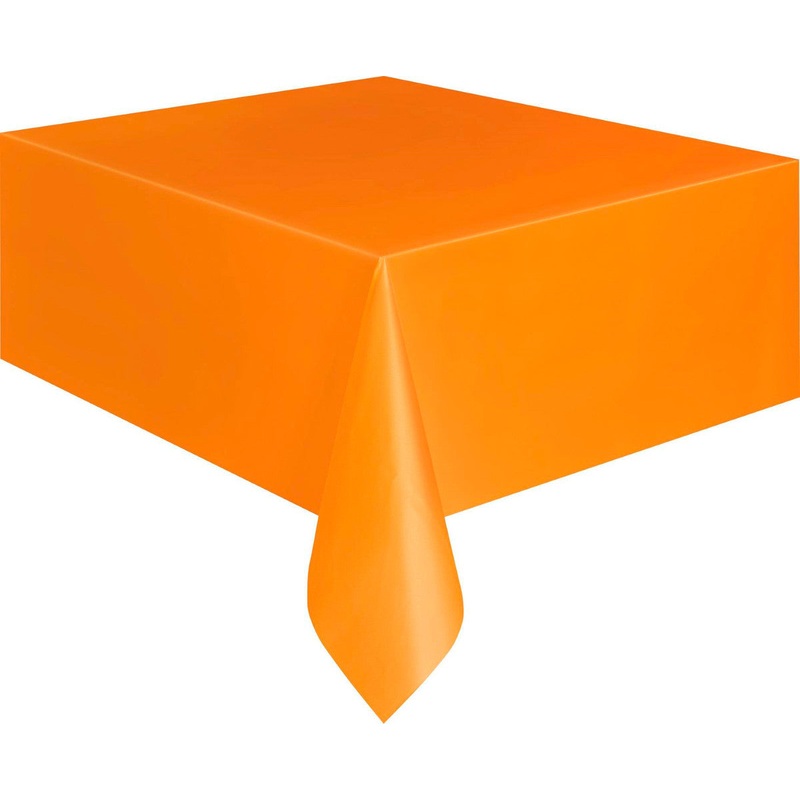 Pumpkin Orange Plastic Tablecover Rectangle 137CM X 274CM (54" X 108")