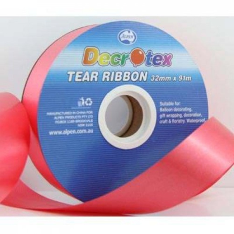 RED TEAR RIBBON 32MMX91M 1pc