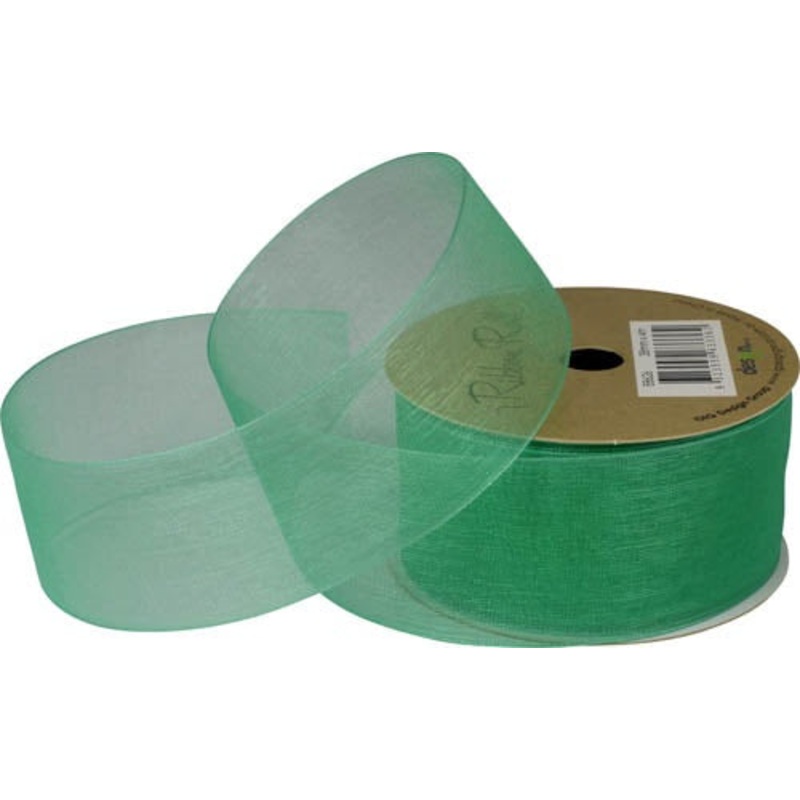 Ribbon Roll Organza 38MMX4M AQUA 1pc