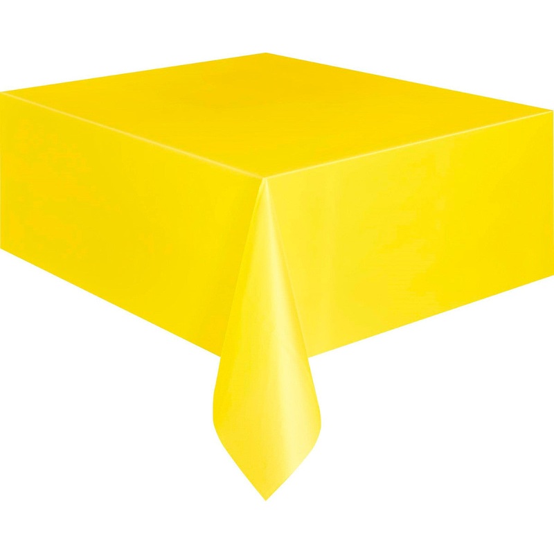 SUNFLOWER YELLOW UNIQUE PLASTIC TABLECOVER RECTANGLE 137CM X 274CM (54" X 108")