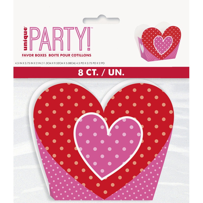 8 HEART FAVOR BOXES