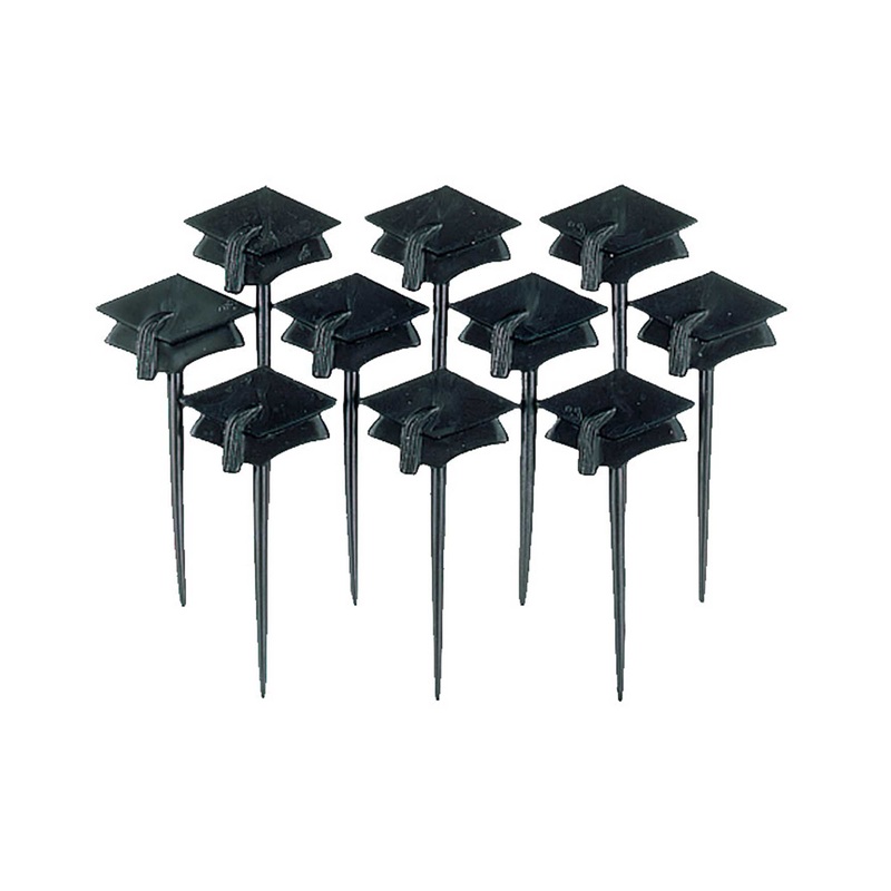 Graduation Black Cap Picks 10pcs