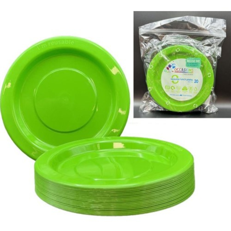PLATE LUNCH LIME 180mm 20PK