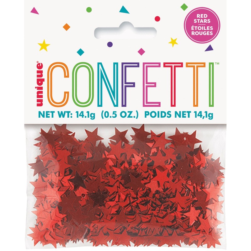 Red - Star Confetti 14Grams (0.5oz)