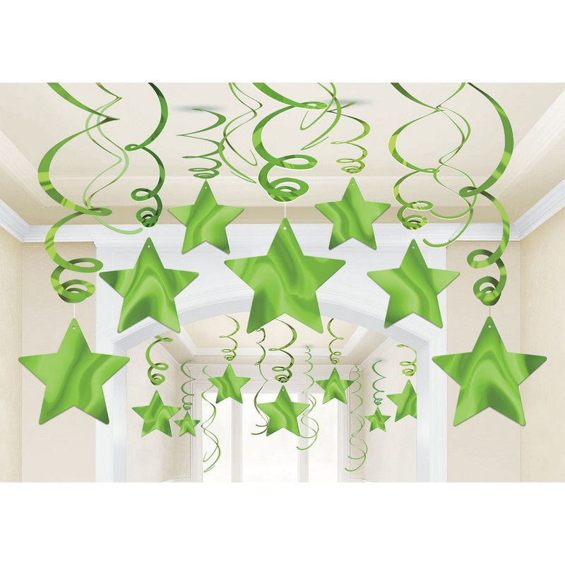 Shooting Stars Foil Mega Value Pack Swirl Decorations Kiwi