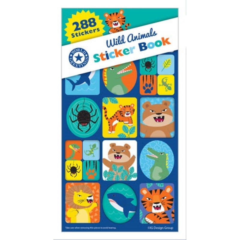Sticker Book 288 WILD ANIMALS