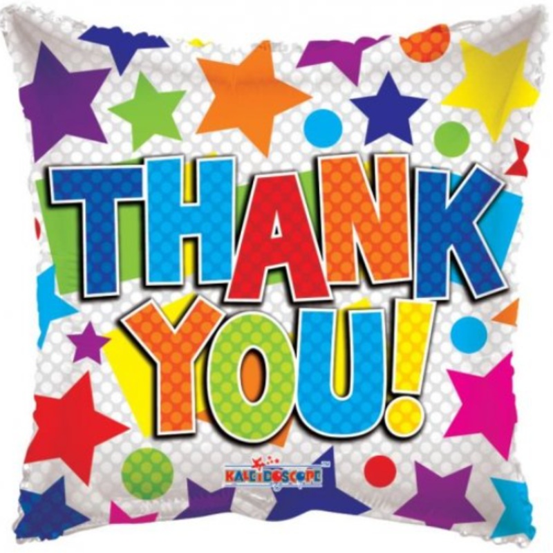 Thank You ! Stars Square Foil Balloon