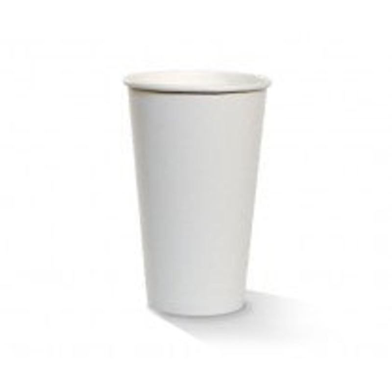 16oz Single Wall White Coffee Cup 90mm 50pk