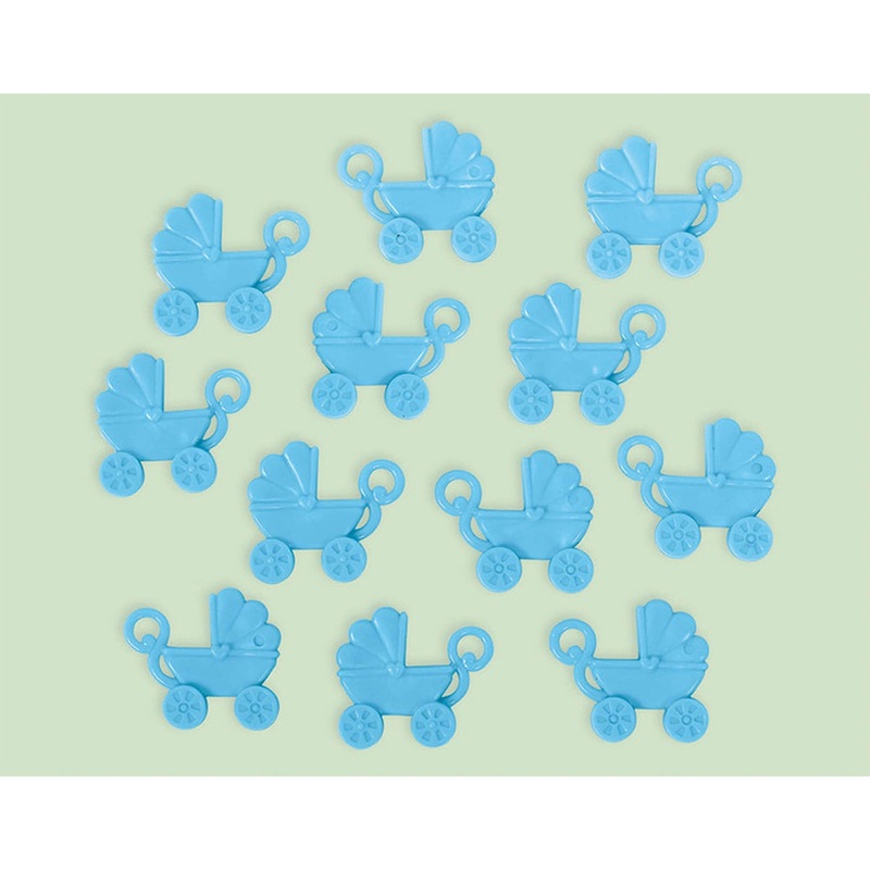 Baby Shower Carriage Favors - Blue 12pk