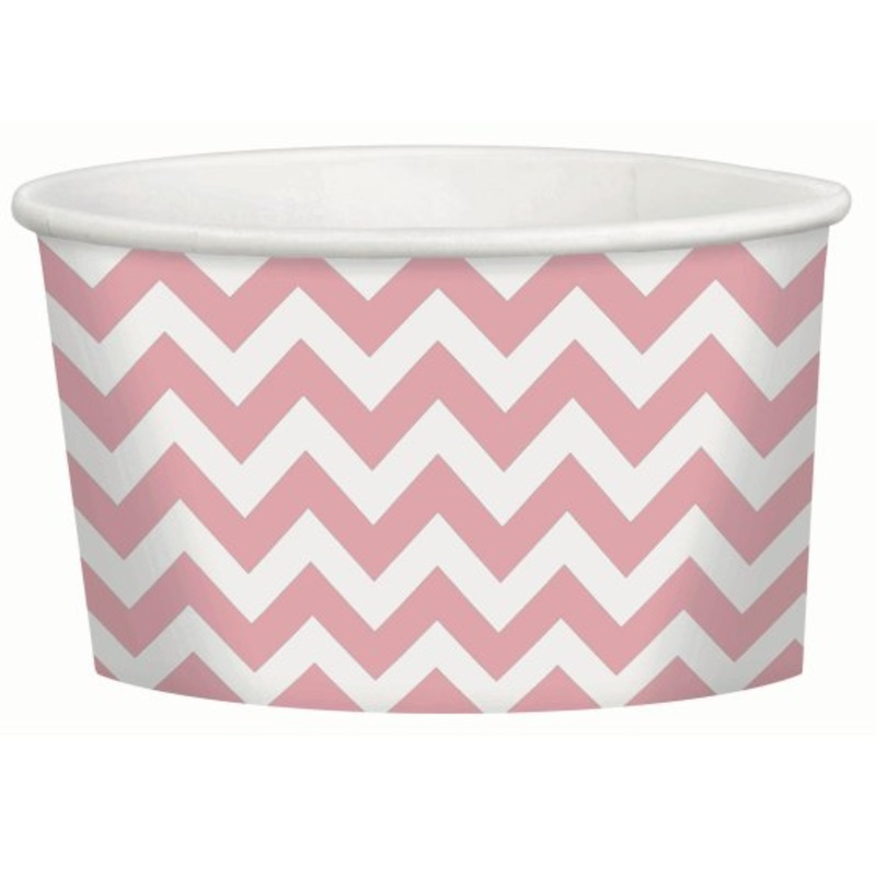 CHEVRON 280ML TREAT CUPS NEW PINK