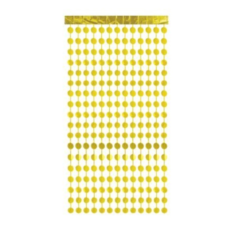 METALLIC RADIANT CURTAIN  GOLD CIRCLE