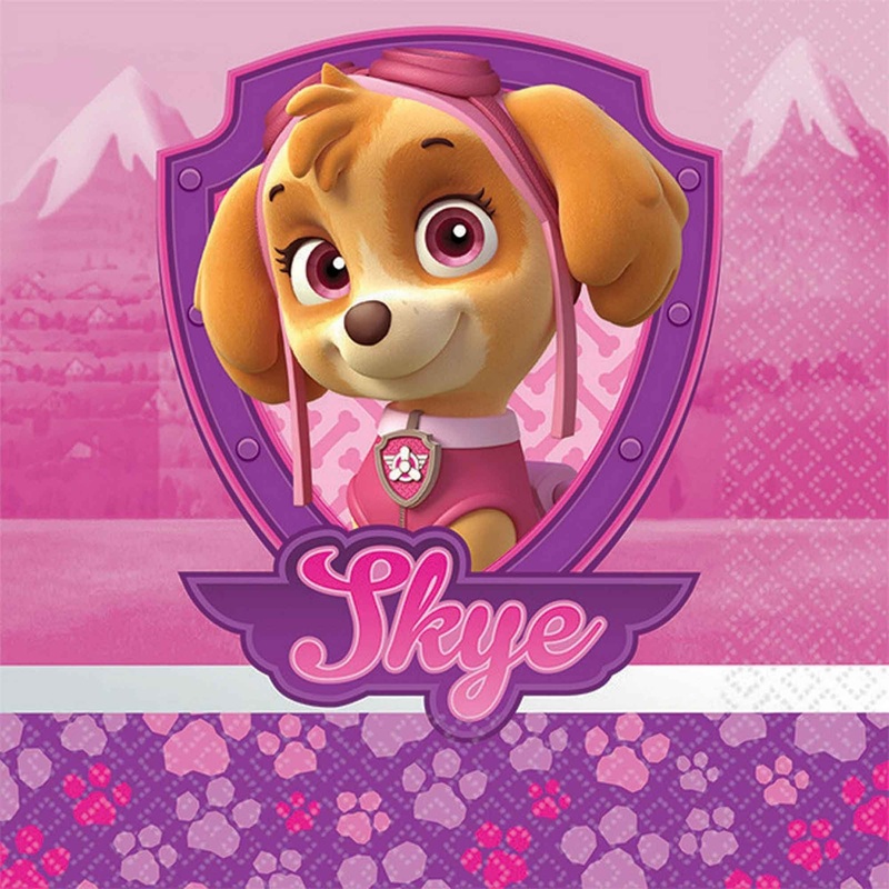 Paw Patrol Girl beverage napkin