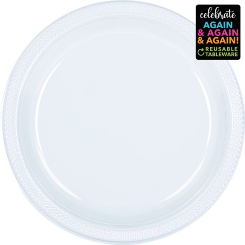Premium Plastic Plates 26CM 20 PACK - CLEAR