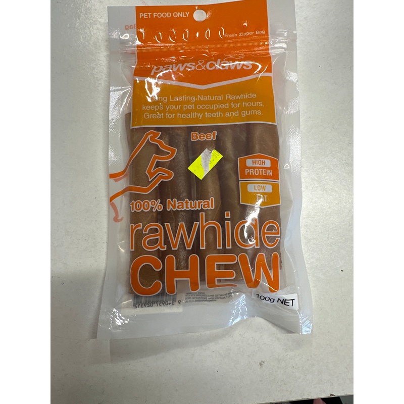 Rawhide chew pet food