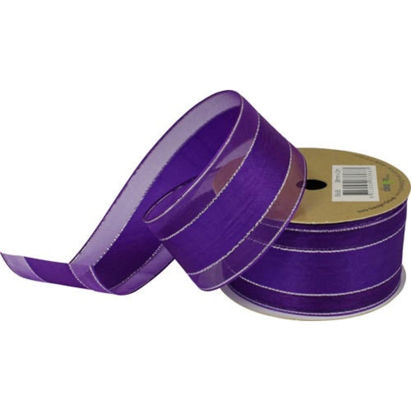 Ribbon Roll Organza 38MMX2M PURPLE 1pc