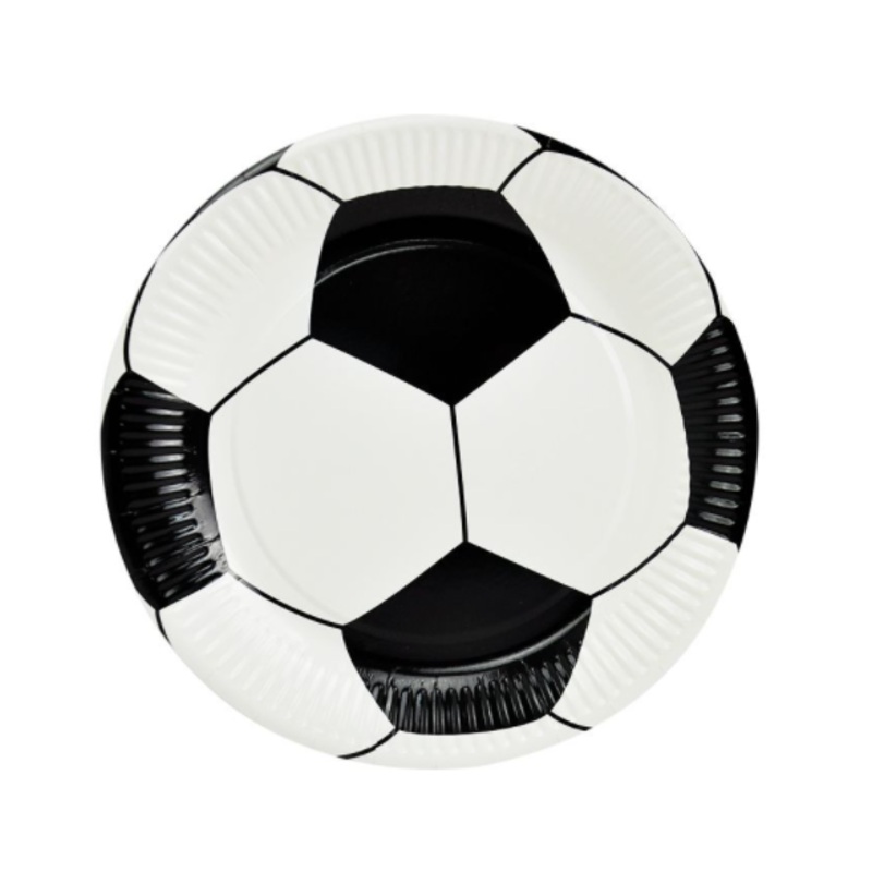 Soccer Plates 8pk 23cm