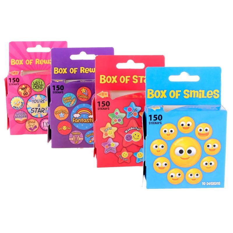 Sticker Box 150pk Assorted Patterns and Design