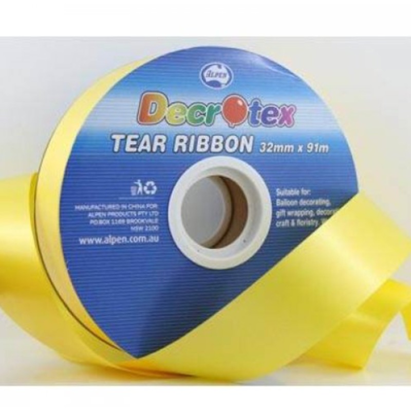 YELLOW TEAR  RIBBON 32mm*91mm 1pc
