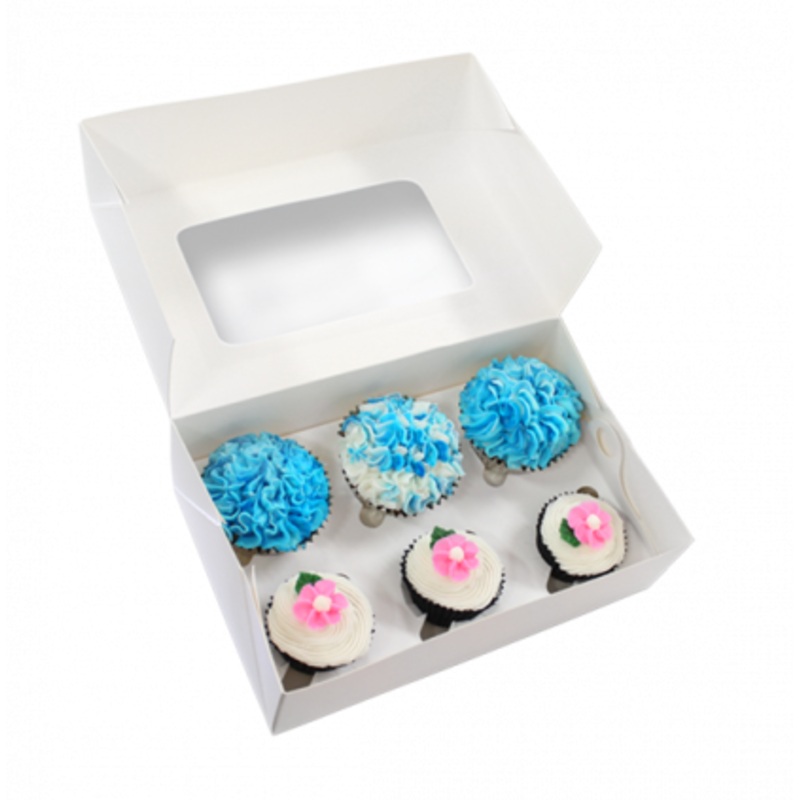 6 Cavity Cupcake Box With Insert 9.5x6.5x4 mm 1 pcs